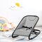 Babyjoy 2-in-1 Baby Bouncer & Rocker Infant Adjustable Folding Rocking Seat Light Gray/Beige/Gray